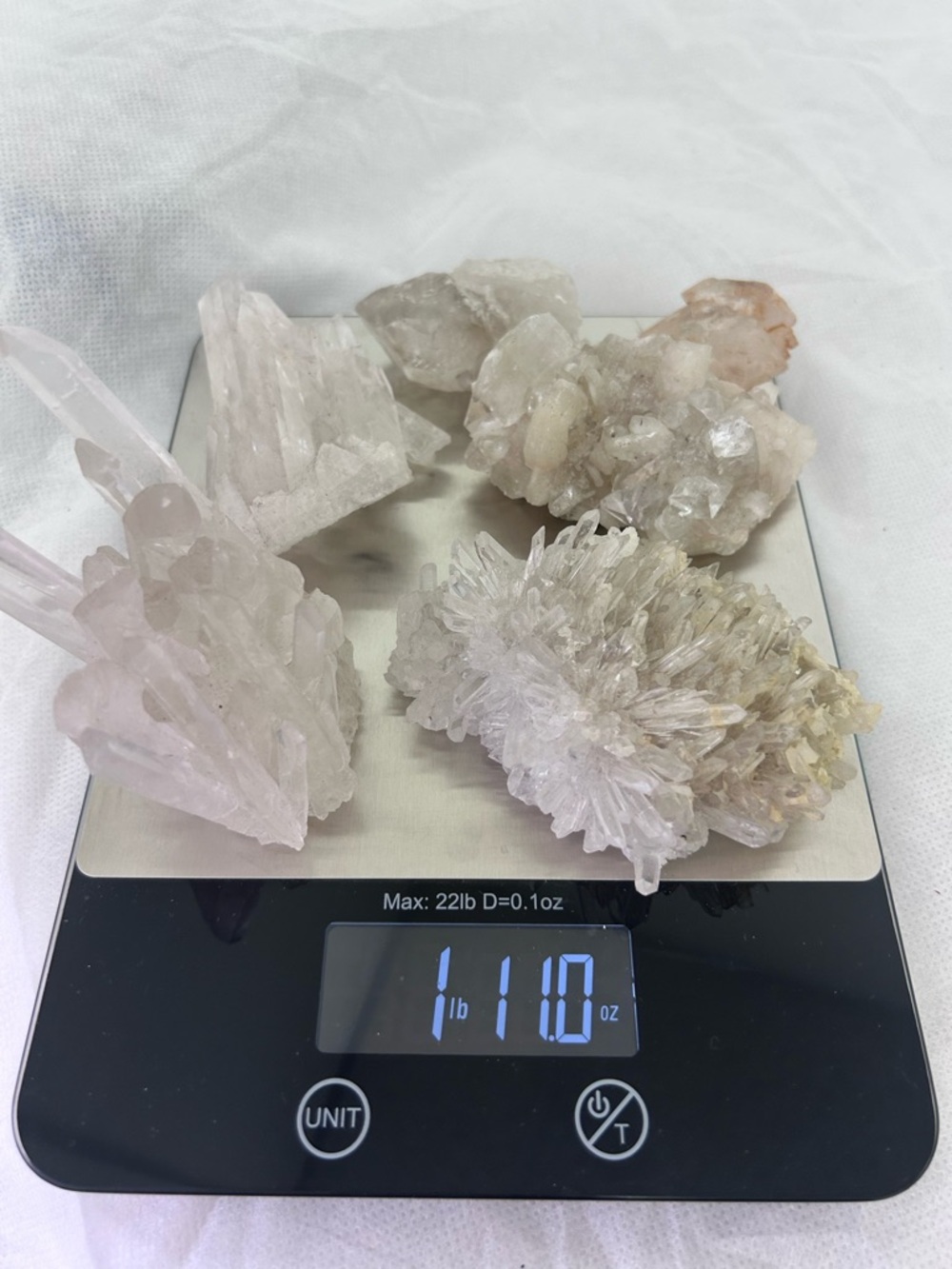 Large Quartz Crystal Cluster Lot 1.11 lbs